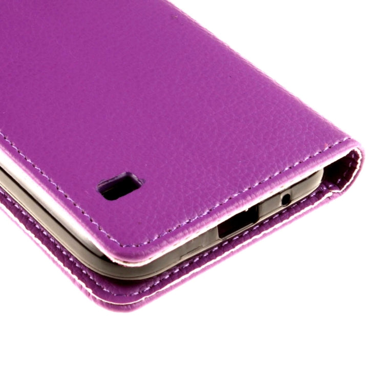 For Huawei Ascend Y550 Litchi Texture Horizontal Flip Leather Case with Magnetic Buckle & Holder & Card Slots & Wallet & Photo Frame & Lanyard