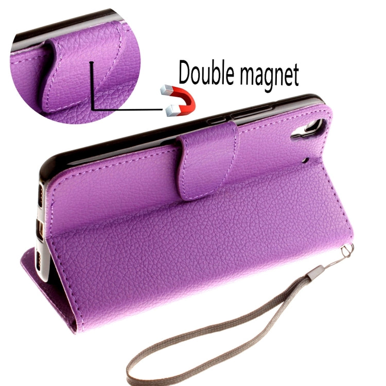 For Huawei Honor 4A & Y6 Litchi Texture Horizontal Flip Leather Case with Magnetic Buckle & Holder & Card Slots & Wallet & Photo Frame & Lanyard