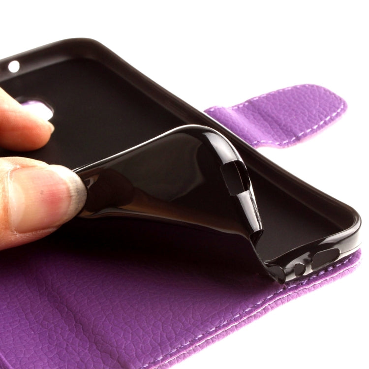 For Huawei Honor 4A & Y6 Litchi Texture Horizontal Flip Leather Case with Magnetic Buckle & Holder & Card Slots & Wallet & Photo Frame & Lanyard