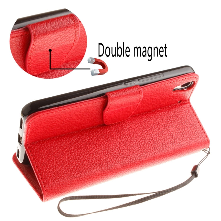 For Huawei Honor 4A & Y6 Litchi Texture Horizontal Flip Leather Case with Magnetic Buckle & Holder & Card Slots & Wallet & Photo Frame & Lanyard