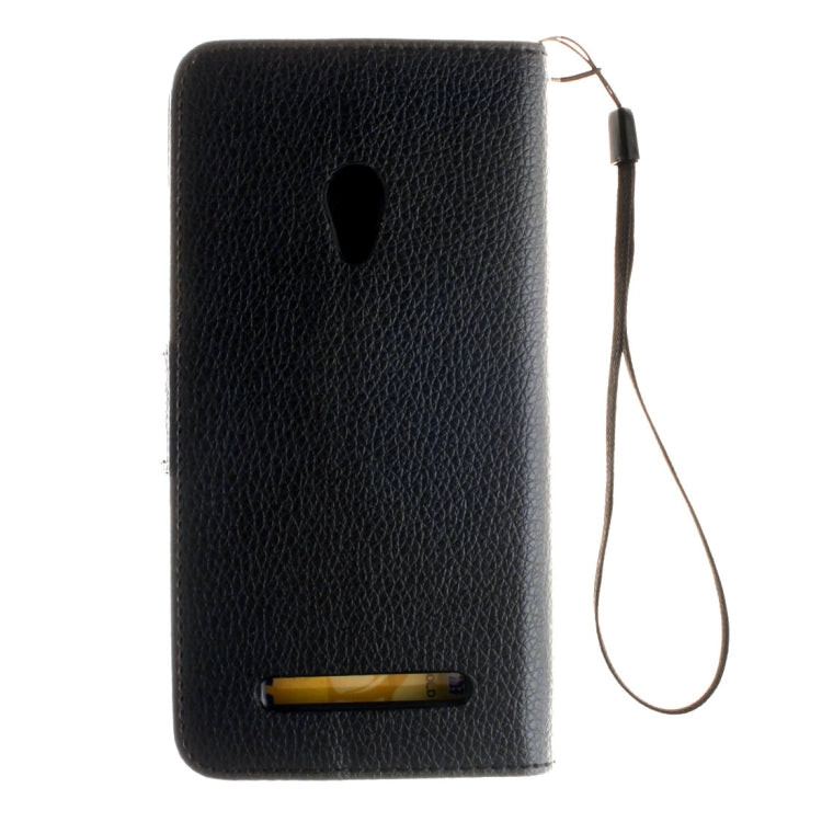 For ASUS ZenFone 5 Litchi Texture Horizontal Flip Leather Case with Magnetic Buckle & Holder & Card Slots & Wallet & Photo Frame & Lanyard