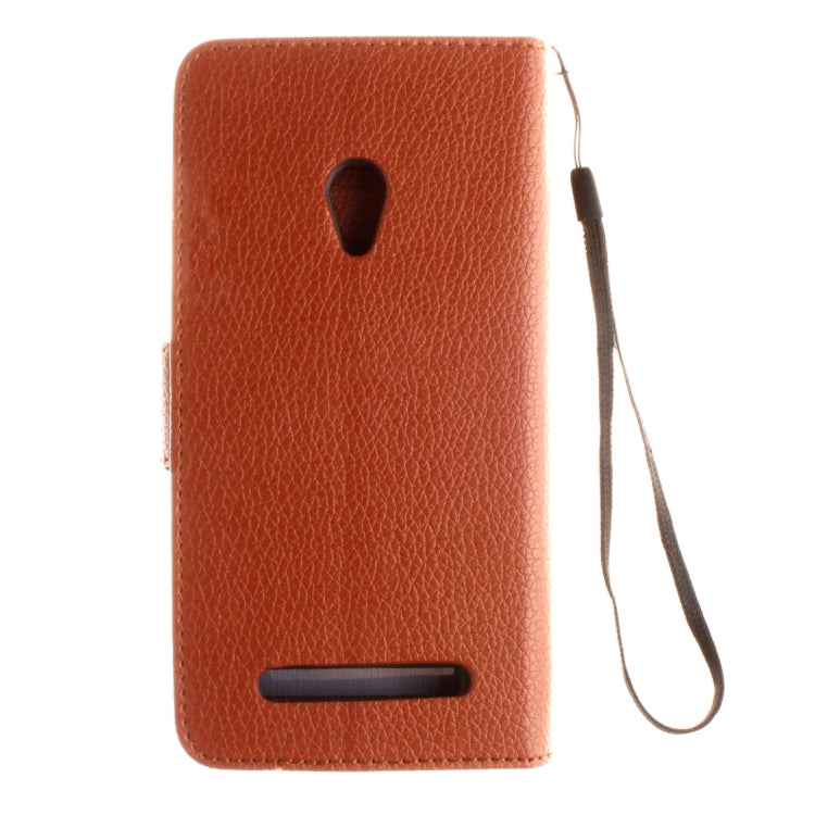 For ASUS ZenFone 5 Litchi Texture Horizontal Flip Leather Case with Magnetic Buckle & Holder & Card Slots & Wallet & Photo Frame & Lanyard