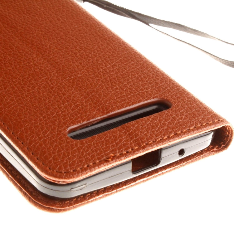For ASUS ZenFone 5 Litchi Texture Horizontal Flip Leather Case with Magnetic Buckle & Holder & Card Slots & Wallet & Photo Frame & Lanyard