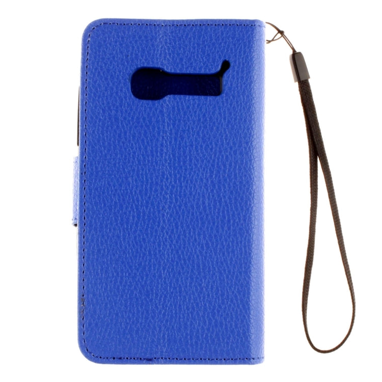 For Alcatel One Touch Pop C5 Litchi Texture Horizontal Flip Leather Case with Magnetic Buckle & Holder & Card Slots & Wallet & Photo Frame & Lanyard