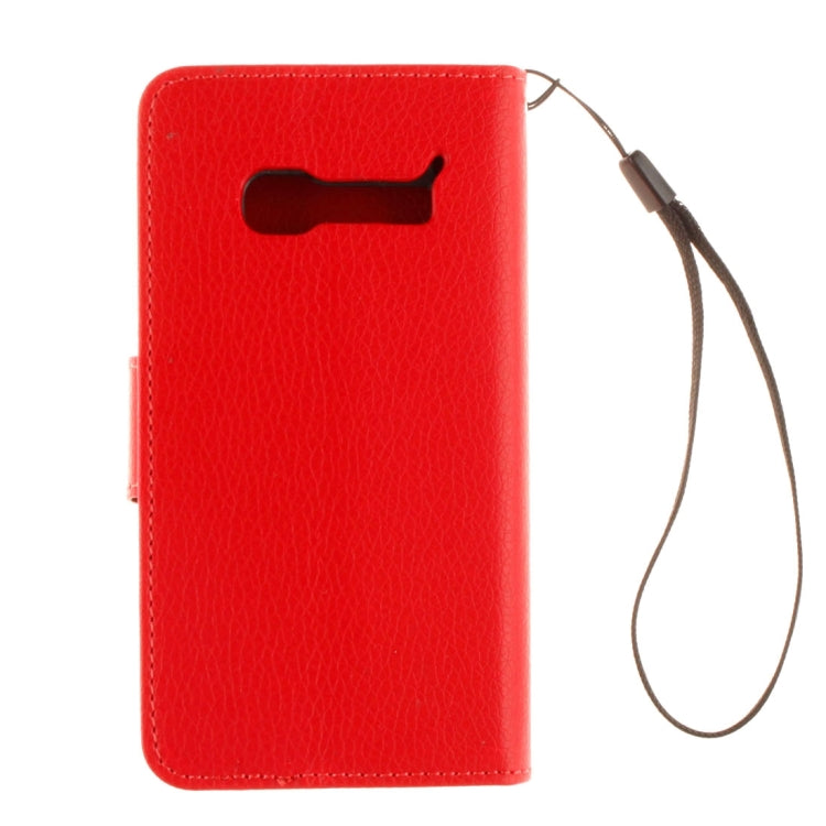 For Alcatel One Touch Pop C5 Litchi Texture Horizontal Flip Leather Case with Magnetic Buckle & Holder & Card Slots & Wallet & Photo Frame & Lanyard