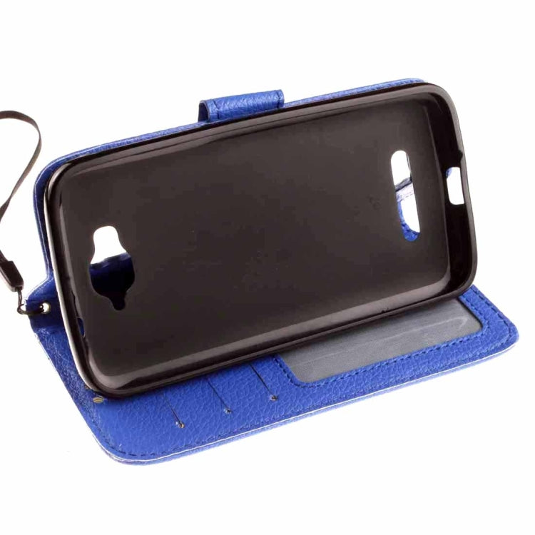 For Alcatel One Touch Pop C7 Litchi Texture Horizontal Flip Leather Case with Magnetic Buckle & Holder & Card Slots & Wallet & Photo Frame & Lanyard