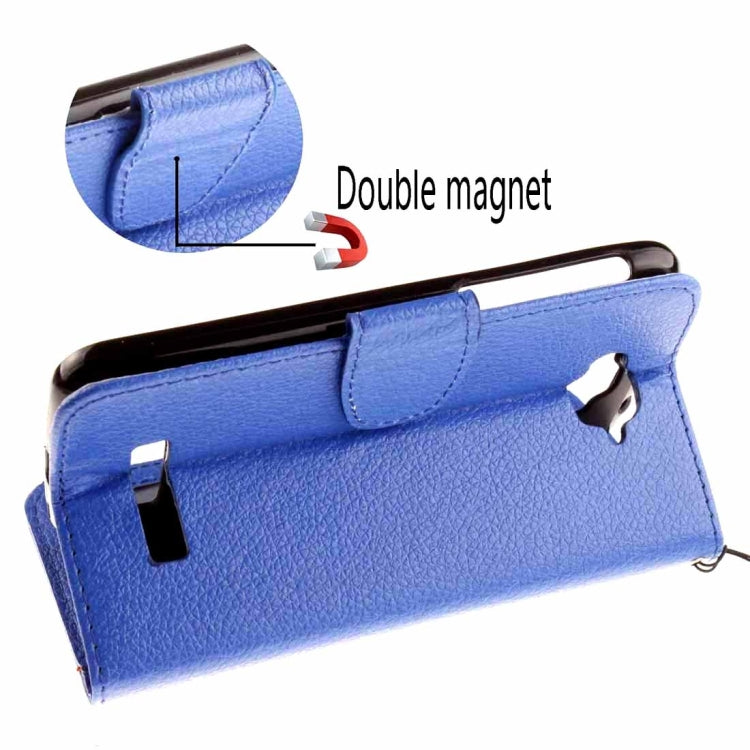 For Alcatel One Touch Pop C7 Litchi Texture Horizontal Flip Leather Case with Magnetic Buckle & Holder & Card Slots & Wallet & Photo Frame & Lanyard