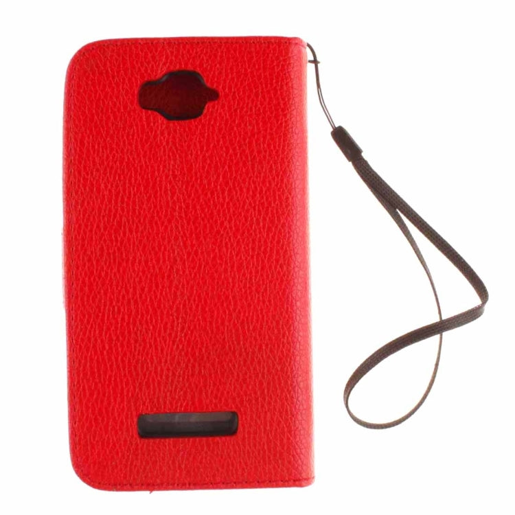 For Alcatel One Touch Pop C7 Litchi Texture Horizontal Flip Leather Case with Magnetic Buckle & Holder & Card Slots & Wallet & Photo Frame & Lanyard