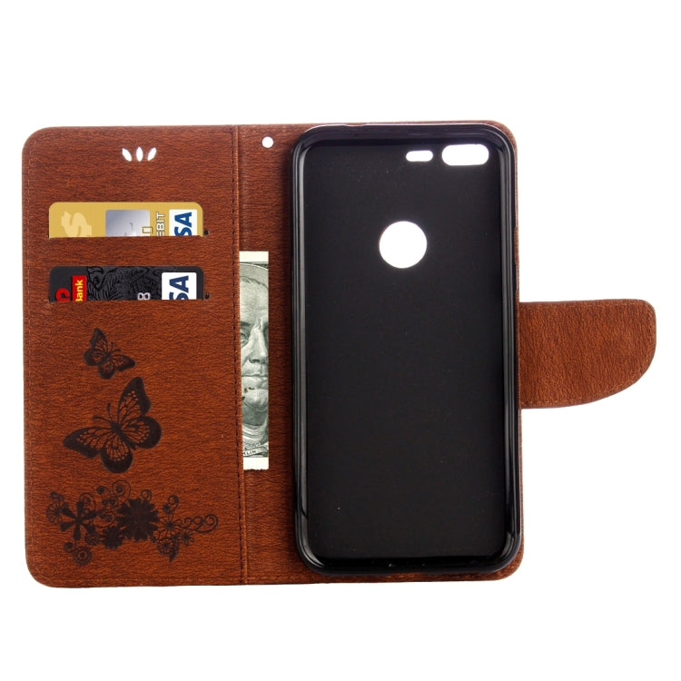 For Google Pixel Butterflies Embossing Horizontal Flip Leather Case with Holder & Card Slots & Wallet & Lanyard