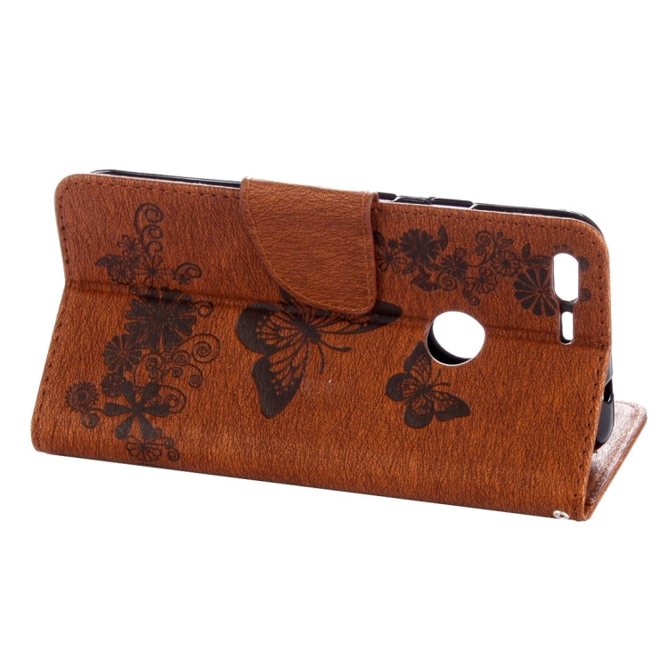 For Google Pixel Butterflies Embossing Horizontal Flip Leather Case with Holder & Card Slots & Wallet & Lanyard