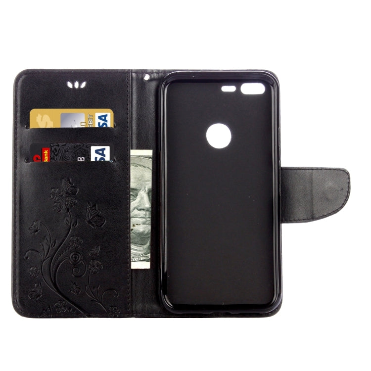 For Google Pixel XL Butterflies Love Flowers Embossing Horizontal Flip Leather Case with Holder & Card Slots & Wallet & Lanyard