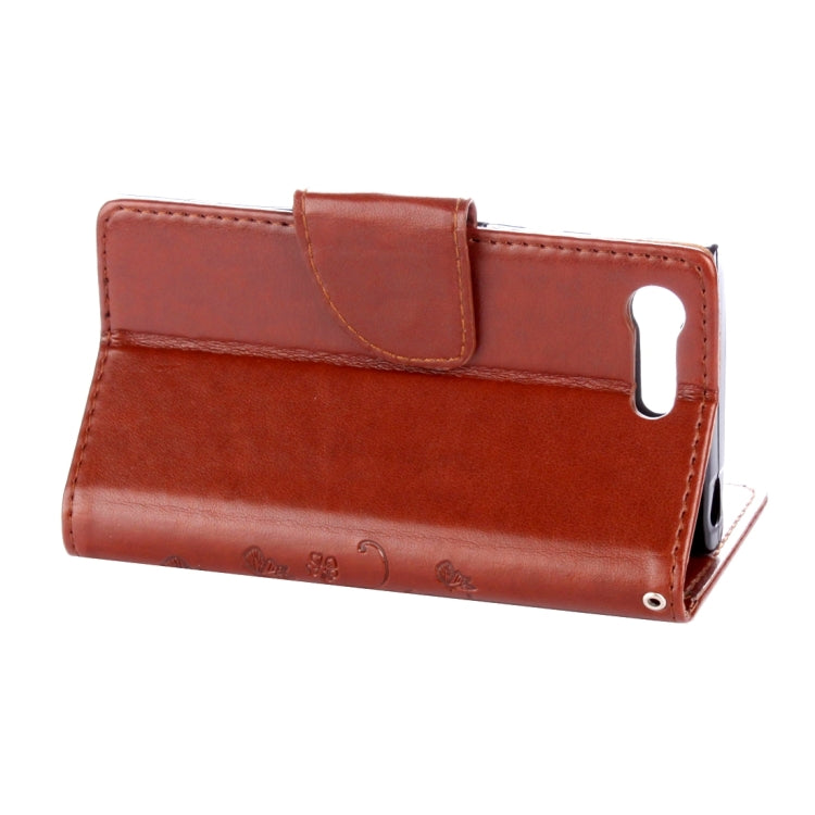 For Sony Xperia X Compact Butterflies Love Flowers Embossing Horizontal Flip Leather Case with Holder & Card Slots & Wallet & Lanyard