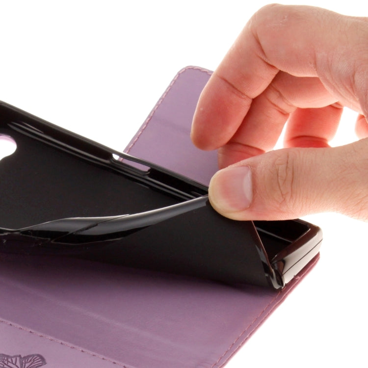 For Sony Xperia X Compact Butterflies Love Flowers Embossing Horizontal Flip Leather Case with Holder & Card Slots & Wallet & Lanyard