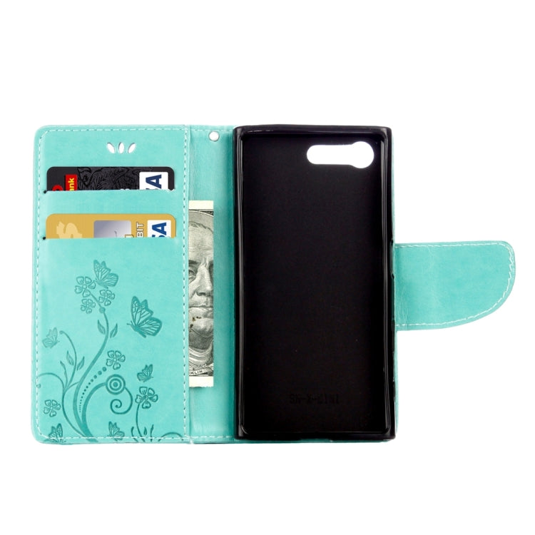 For Sony Xperia X Compact Butterflies Love Flowers Embossing Horizontal Flip Leather Case with Holder & Card Slots & Wallet & Lanyard