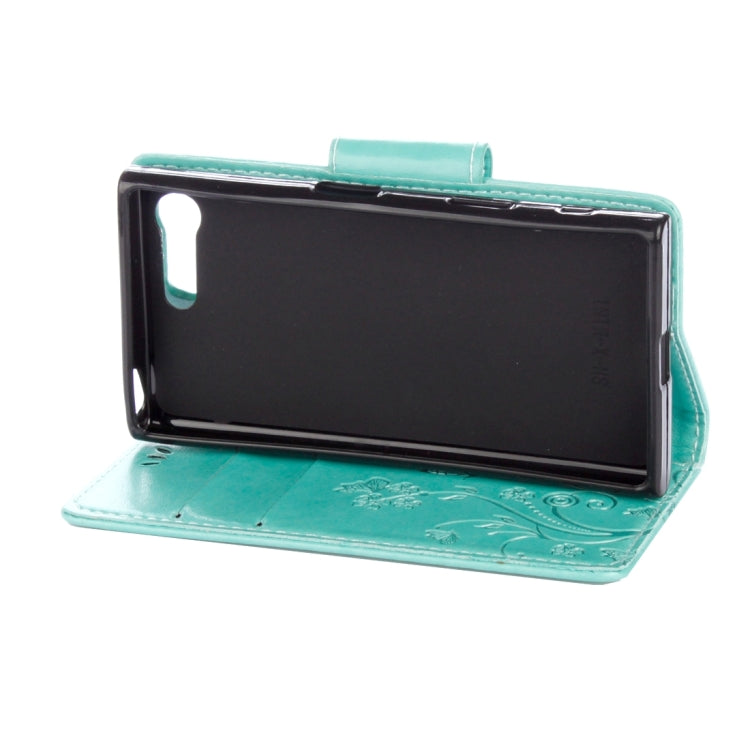 For Sony Xperia X Compact Butterflies Love Flowers Embossing Horizontal Flip Leather Case with Holder & Card Slots & Wallet & Lanyard