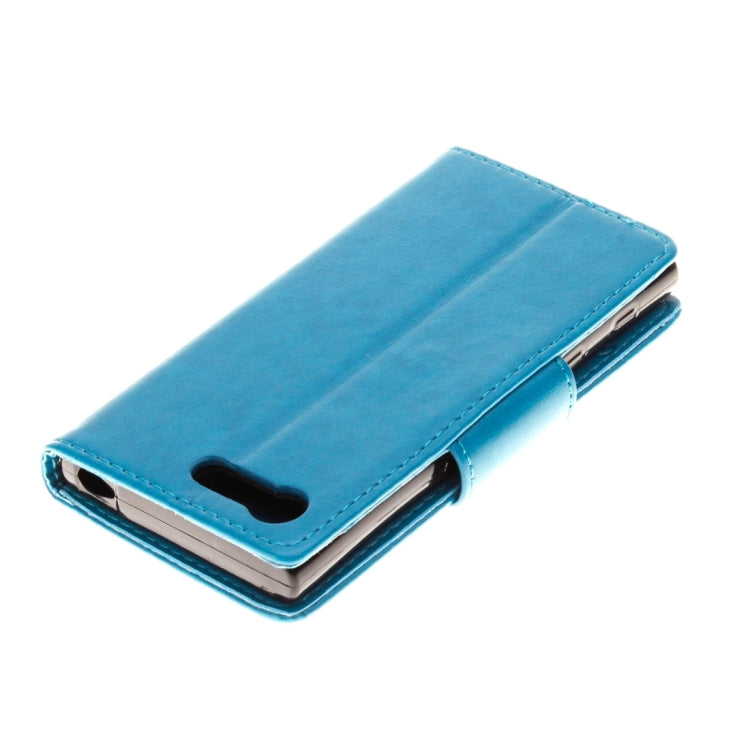 For Sony Xperia X Compact Butterflies Love Flowers Embossing Horizontal Flip Leather Case with Holder & Card Slots & Wallet & Lanyard