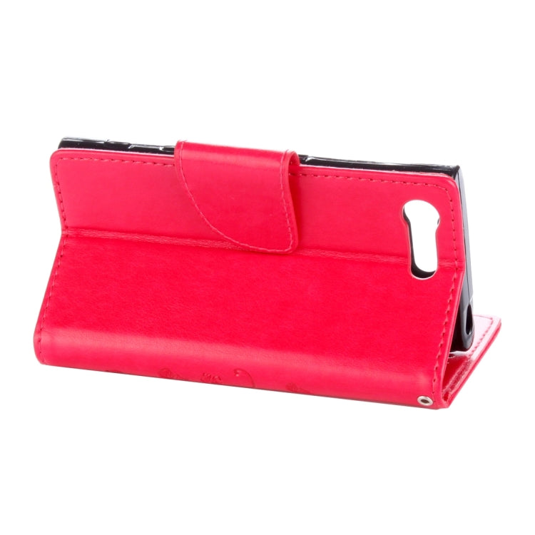 For Sony Xperia X Compact Butterflies Love Flowers Embossing Horizontal Flip Leather Case with Holder & Card Slots & Wallet & Lanyard