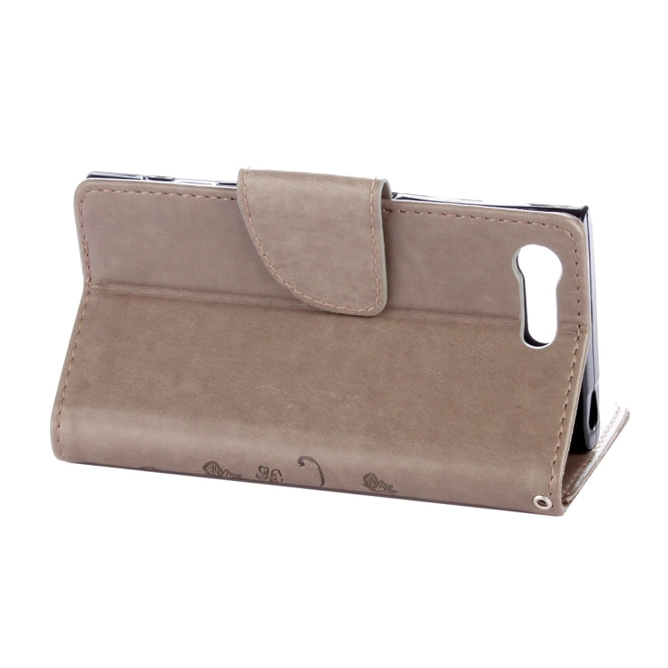 For Sony Xperia X Compact Butterflies Love Flowers Embossing Horizontal Flip Leather Case with Holder & Card Slots & Wallet & Lanyard