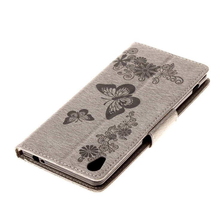 For Sony Xperia XA Ultra Butterflies Embossing Horizontal Flip Leather Case with Holder & Card Slots & Wallet & Lanyard