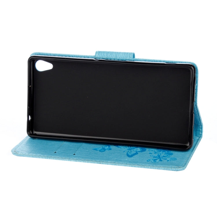 For Sony Xperia XA Ultra Butterflies Embossing Horizontal Flip Leather Case with Holder & Card Slots & Wallet & Lanyard