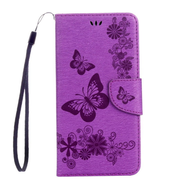 For Sony Xperia XA Ultra Butterflies Embossing Horizontal Flip Leather Case with Holder & Card Slots & Wallet & Lanyard