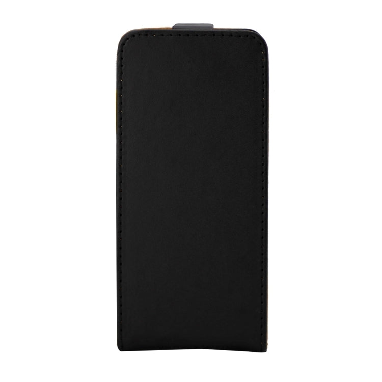 For Sony Xperia E5 Khaki Lining Vertical Flip Leather Case (Black)