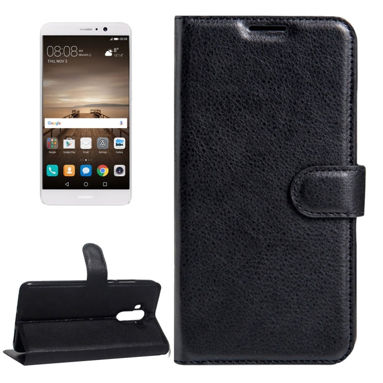 For Huawei Mate 9 Litchi Texture Horizontal Flip Leather Case with Magnetic Buckle & Holder & Card Slots & Wallet