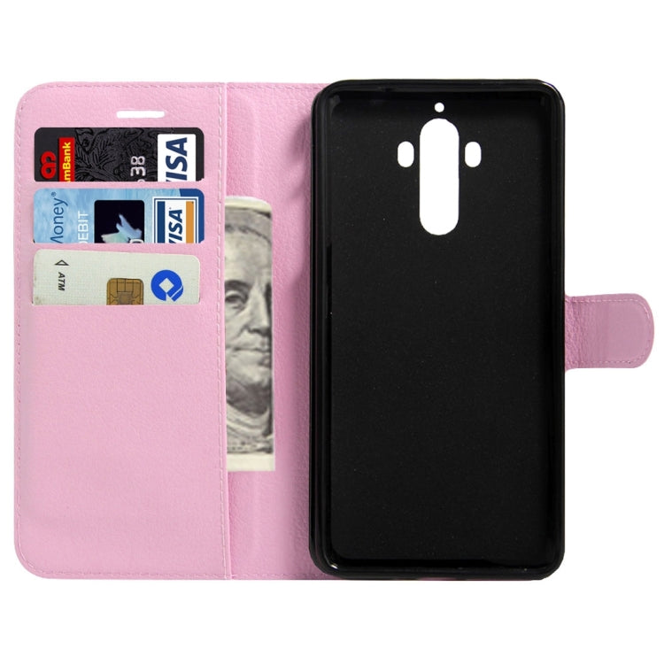 For Huawei Mate 9 Litchi Texture Horizontal Flip Leather Case with Magnetic Buckle & Holder & Card Slots & Wallet