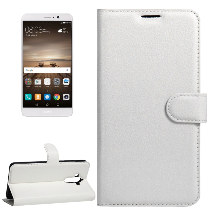For Huawei Mate 9 Litchi Texture Horizontal Flip Leather Case with Magnetic Buckle & Holder & Card Slots & Wallet