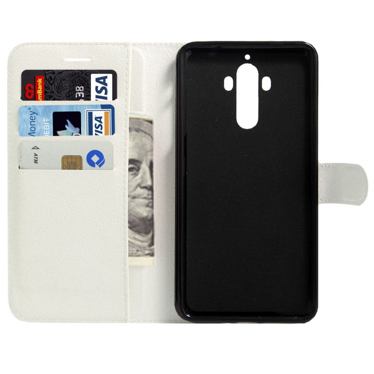 For Huawei Mate 9 Litchi Texture Horizontal Flip Leather Case with Magnetic Buckle & Holder & Card Slots & Wallet