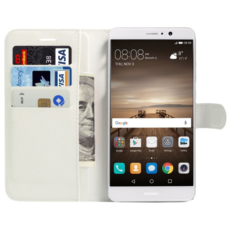 For Huawei Mate 9 Litchi Texture Horizontal Flip Leather Case with Magnetic Buckle & Holder & Card Slots & Wallet