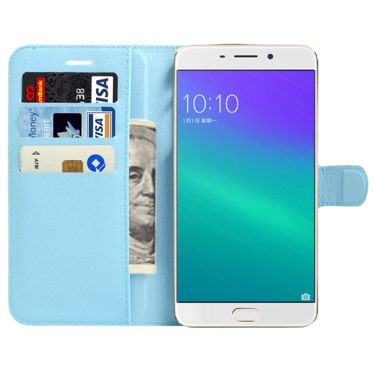 For OPPO R9s Plus Litchi Texture Horizontal Flip Leather Case with Magnetic Buckle & Holder & Card Slots & Wallet