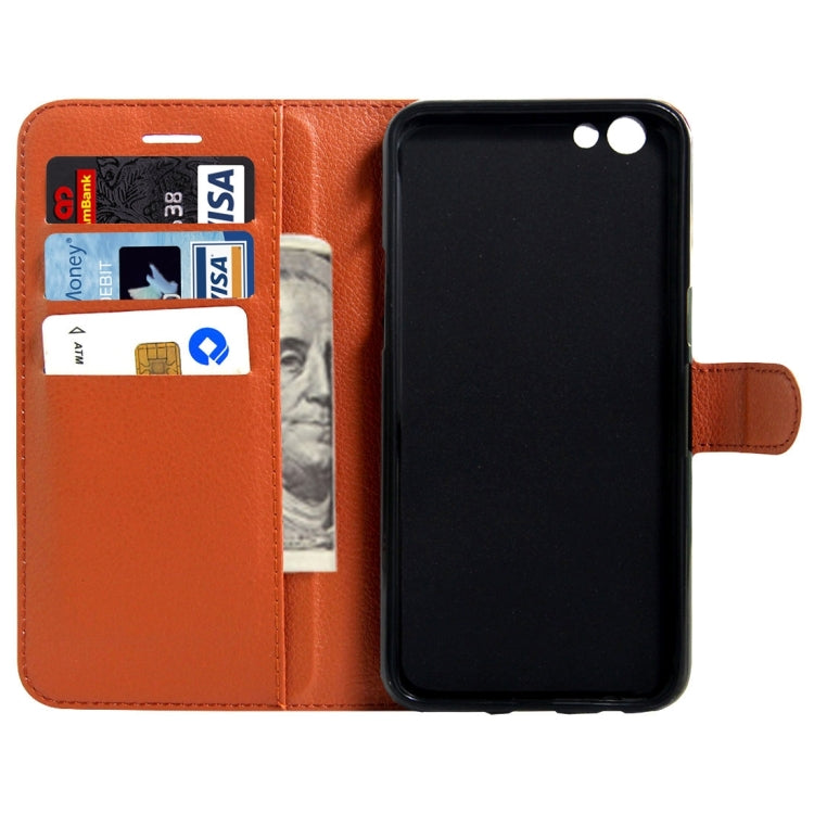 For OPPO R9s Plus Litchi Texture Horizontal Flip Leather Case with Magnetic Buckle & Holder & Card Slots & Wallet