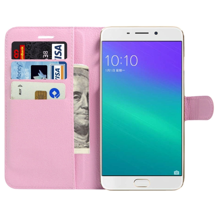 For OPPO R9s Litchi Texture Horizontal Flip Leather Case with Magnetic Buckle & Holder & Card Slots & Wallet