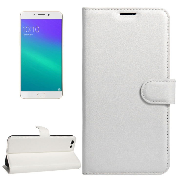 For OPPO R9s Litchi Texture Horizontal Flip Leather Case with Magnetic Buckle & Holder & Card Slots & Wallet