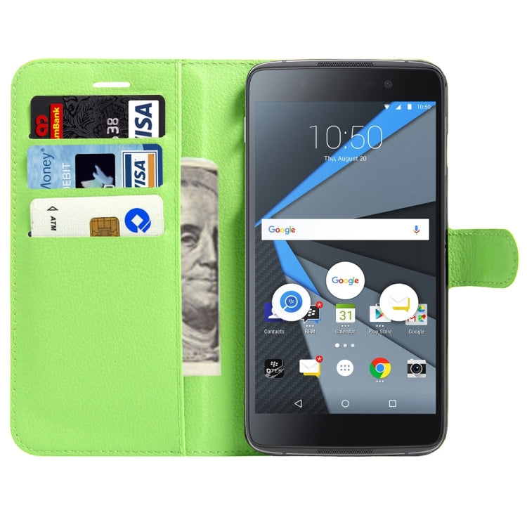 For BlackBerry DTEK60 Litchi Texture Horizontal Flip Leather Case with Magnetic Buckle & Holder & Card Slots & Wallet