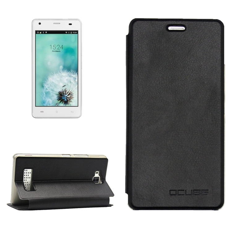 OCUBE for CUBOT Echo (MPH1440) Litchi Texture Horizontal Flip Leather Case with Holder