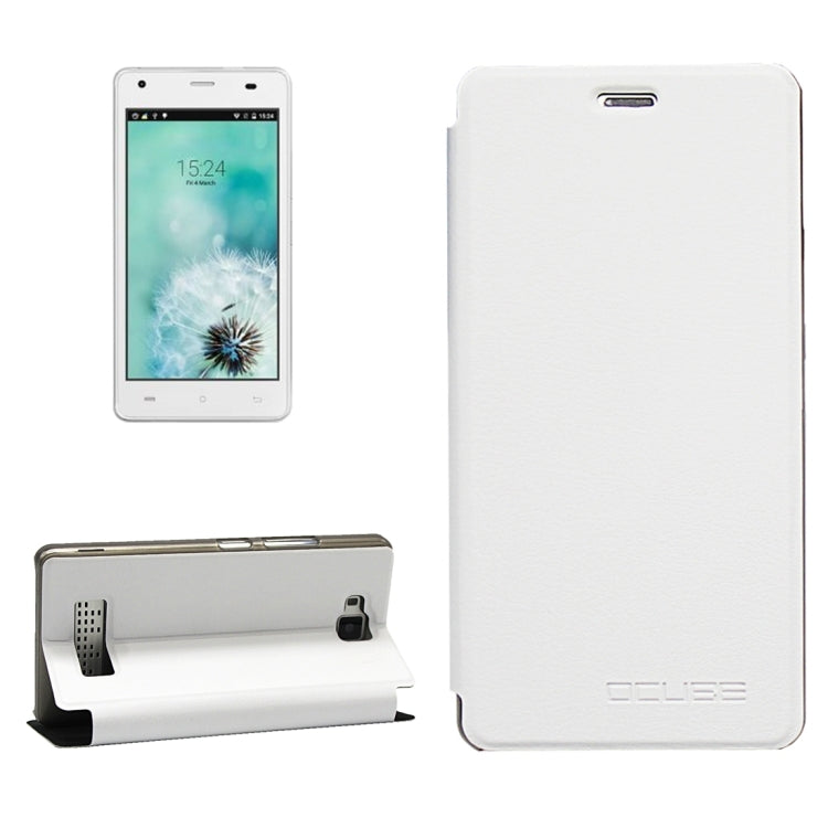 OCUBE for CUBOT Echo (MPH1440) Litchi Texture Horizontal Flip Leather Case with Holder