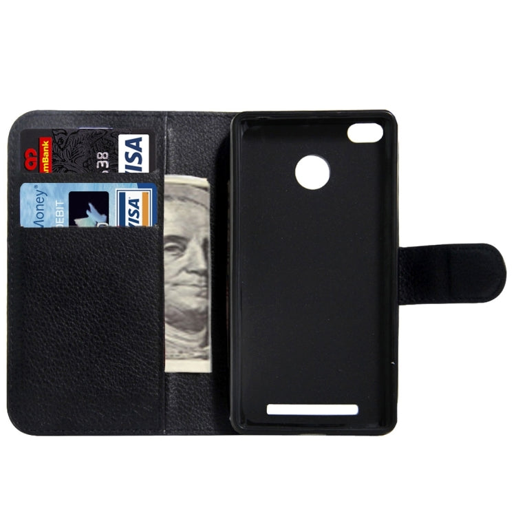 For Xiaomi Redmi 3X Litchi Texture Horizontal Flip Leather Case with Magnetic Buckle & Holder & Card Slots & Wallet