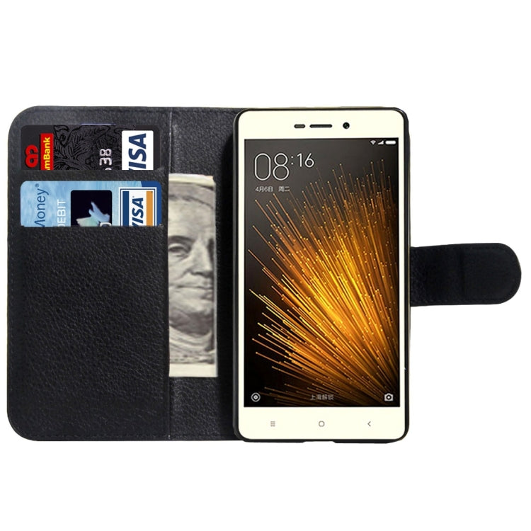 For Xiaomi Redmi 3X Litchi Texture Horizontal Flip Leather Case with Magnetic Buckle & Holder & Card Slots & Wallet