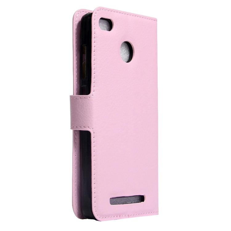 For Xiaomi Redmi 3X Litchi Texture Horizontal Flip Leather Case with Magnetic Buckle & Holder & Card Slots & Wallet