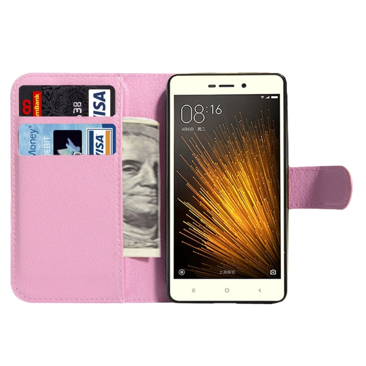 For Xiaomi Redmi 3X Litchi Texture Horizontal Flip Leather Case with Magnetic Buckle & Holder & Card Slots & Wallet
