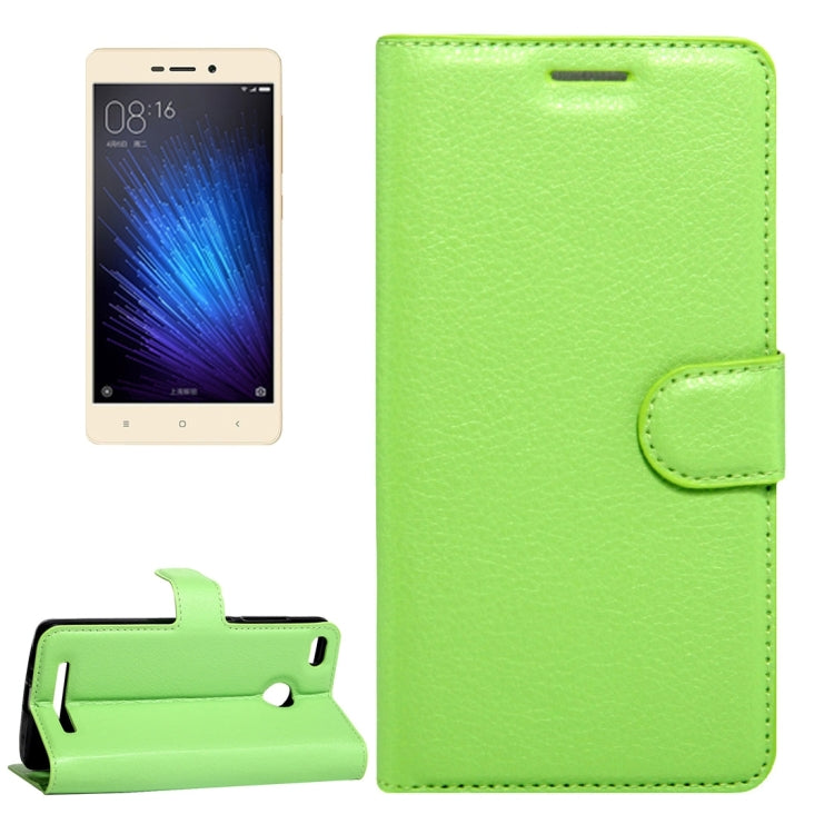 For Xiaomi Redmi 3X Litchi Texture Horizontal Flip Leather Case with Magnetic Buckle & Holder & Card Slots & Wallet