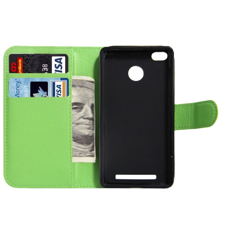 For Xiaomi Redmi 3X Litchi Texture Horizontal Flip Leather Case with Magnetic Buckle & Holder & Card Slots & Wallet