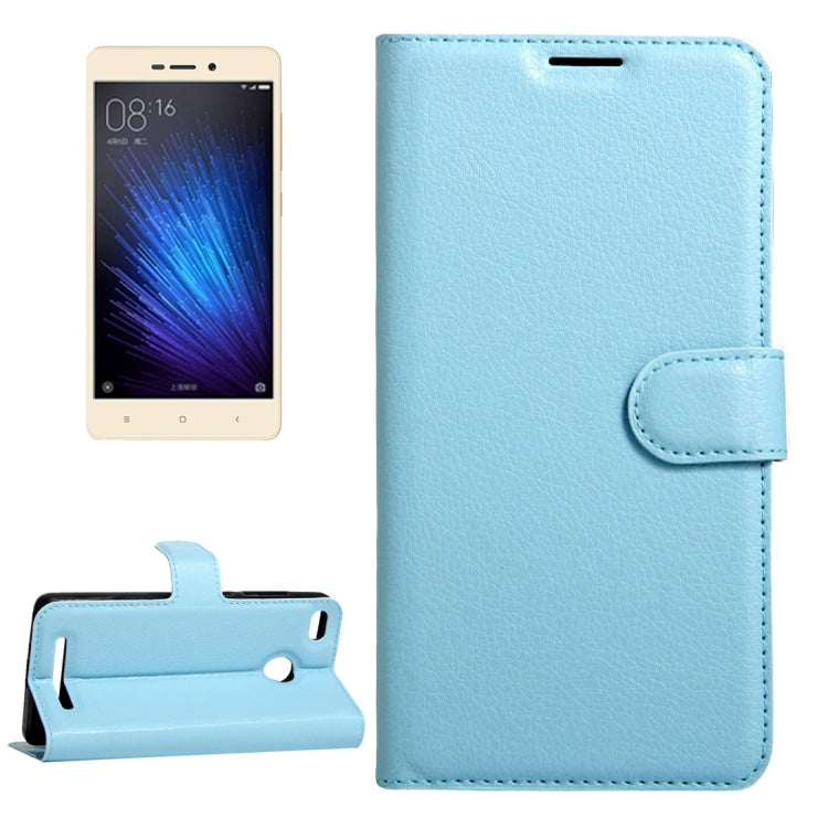 For Xiaomi Redmi 3X Litchi Texture Horizontal Flip Leather Case with Magnetic Buckle & Holder & Card Slots & Wallet