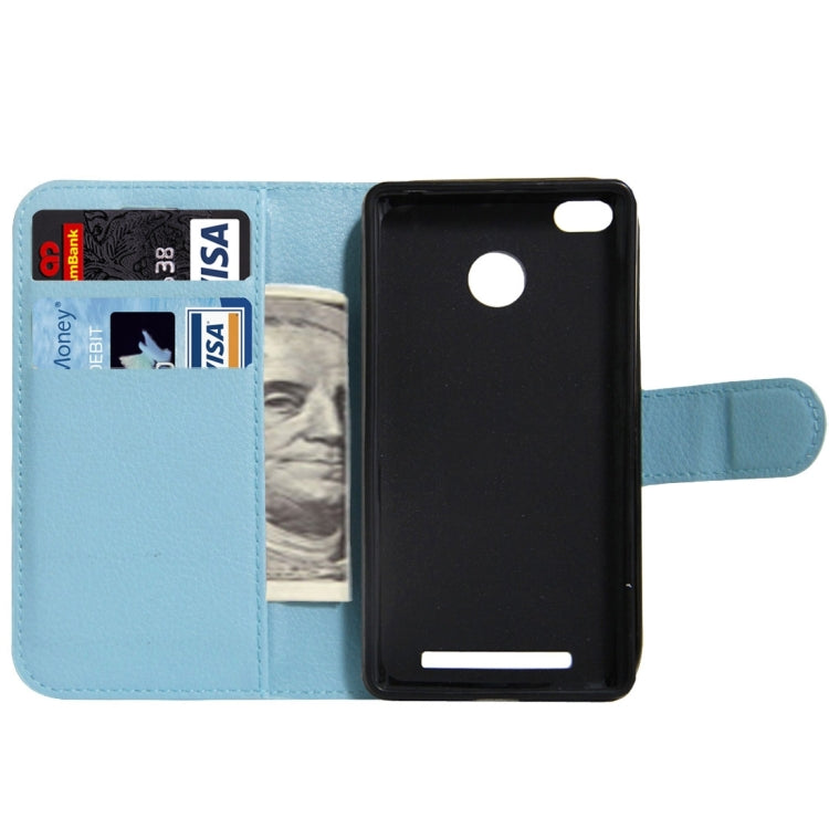 For Xiaomi Redmi 3X Litchi Texture Horizontal Flip Leather Case with Magnetic Buckle & Holder & Card Slots & Wallet