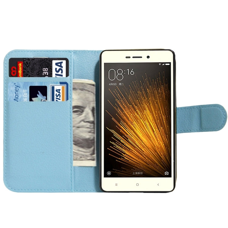 For Xiaomi Redmi 3X Litchi Texture Horizontal Flip Leather Case with Magnetic Buckle & Holder & Card Slots & Wallet