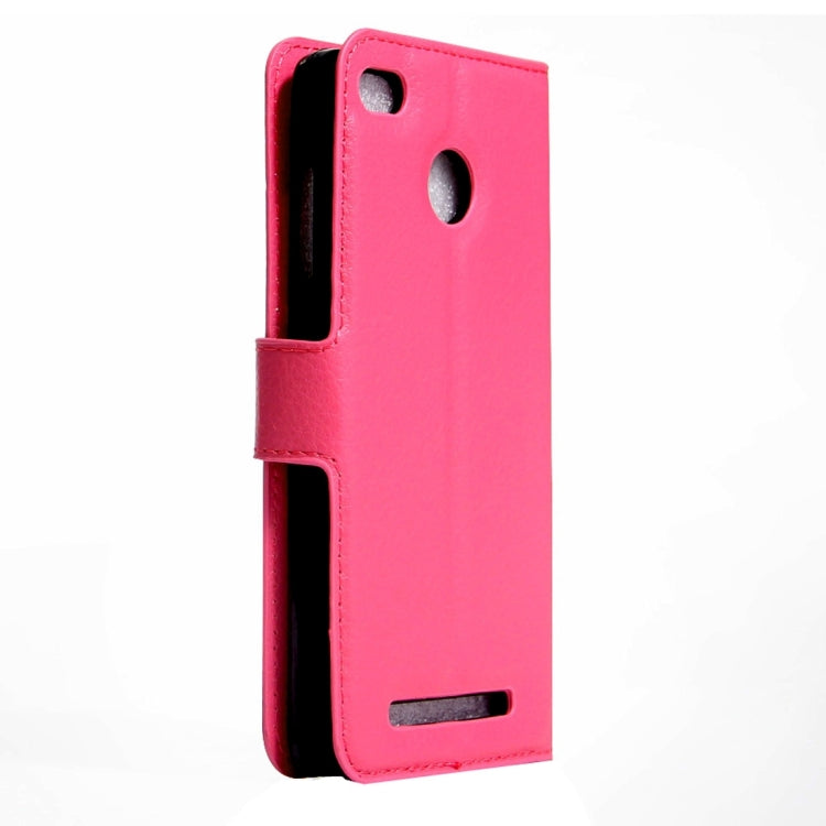 For Xiaomi Redmi 3X Litchi Texture Horizontal Flip Leather Case with Magnetic Buckle & Holder & Card Slots & Wallet