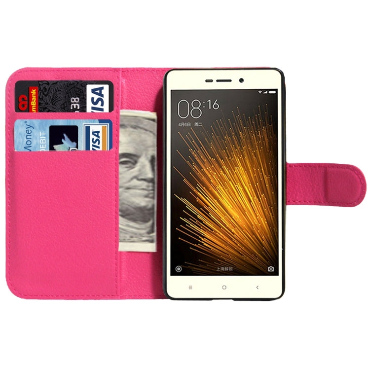 For Xiaomi Redmi 3X Litchi Texture Horizontal Flip Leather Case with Magnetic Buckle & Holder & Card Slots & Wallet