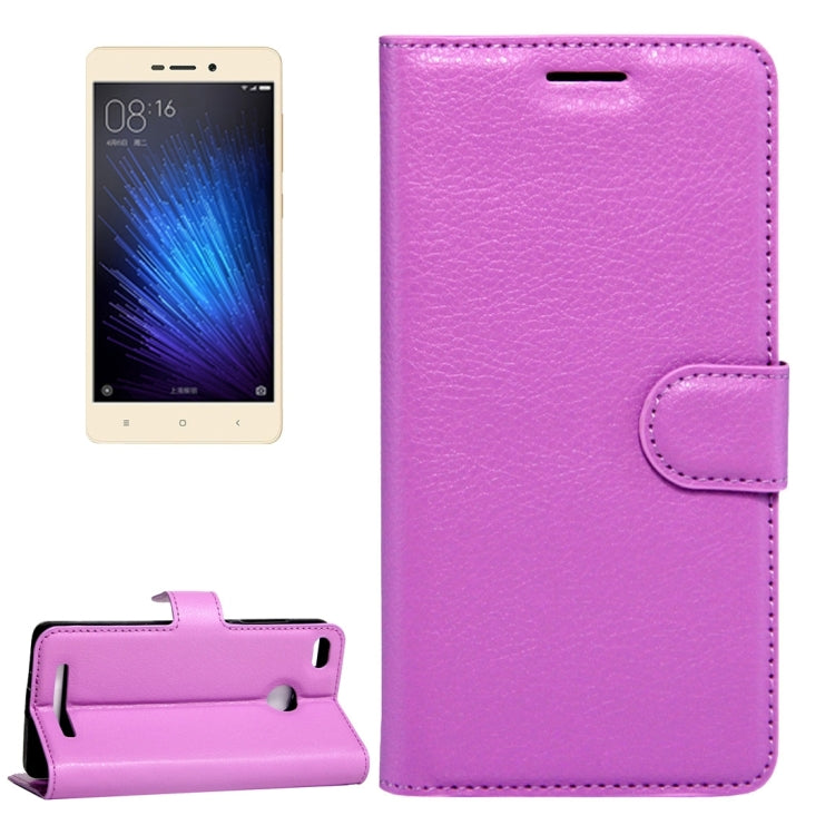 For Xiaomi Redmi 3X Litchi Texture Horizontal Flip Leather Case with Magnetic Buckle & Holder & Card Slots & Wallet